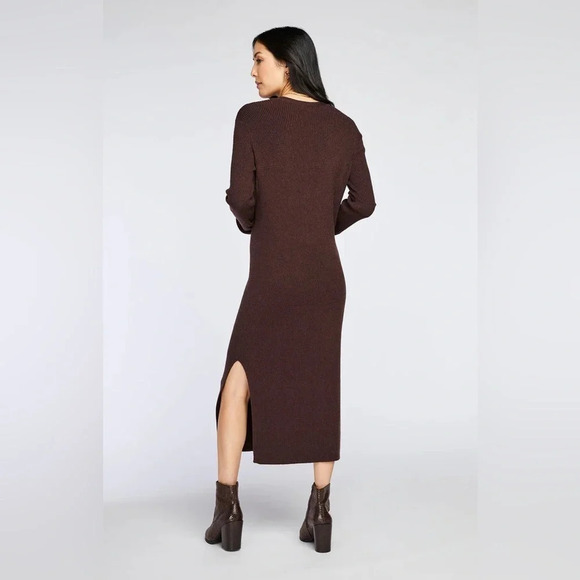 Gentle Fawn Penny Button Up RIbbed  Knit Dress in Brown - Picture 3 of 12